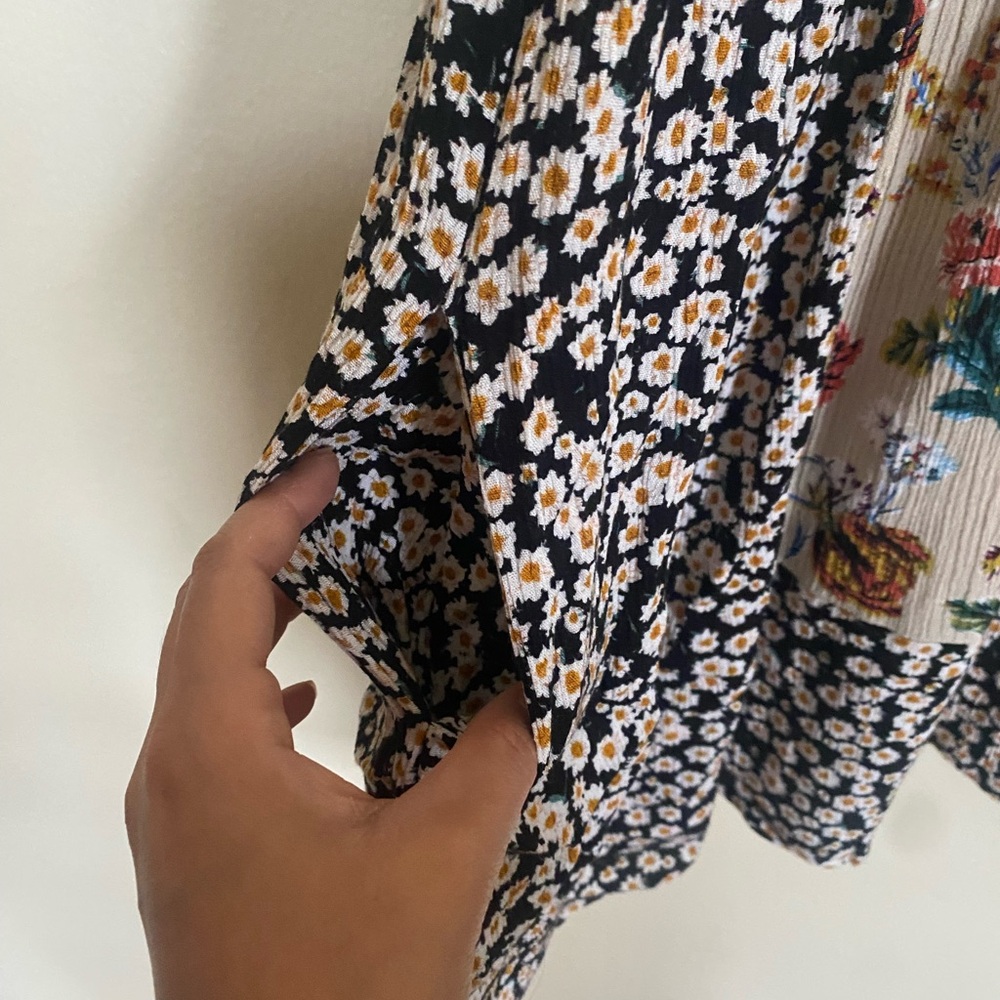 Umgee Patchwork Mini Dress Size Small - image 5